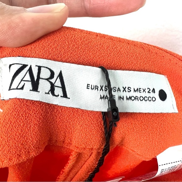 ZARA FLUID PANTS I PUMPKIN ORANGE size XS - Picture 8 of 9